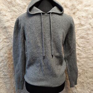 Strellson Youth Large Gray Wool Blend Hoodie Pullover Sweater